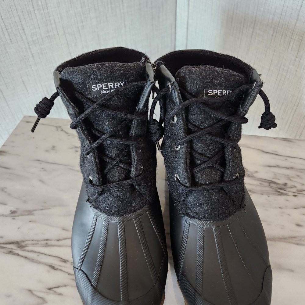 Sperry Charcoal and Black Waterproof Boots
